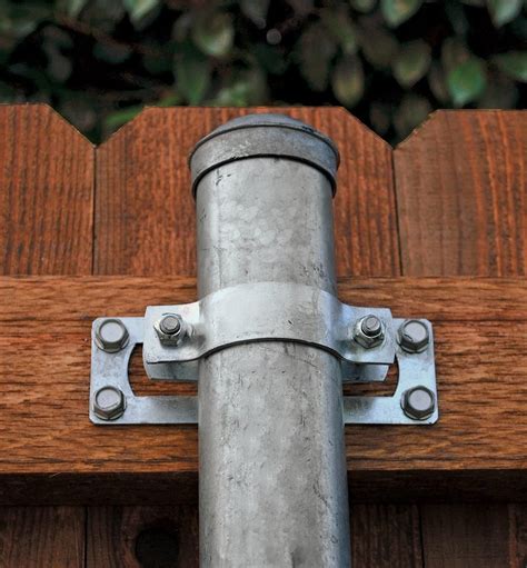 metal to wood fence bracket|galvanized fence post clamps brackets.